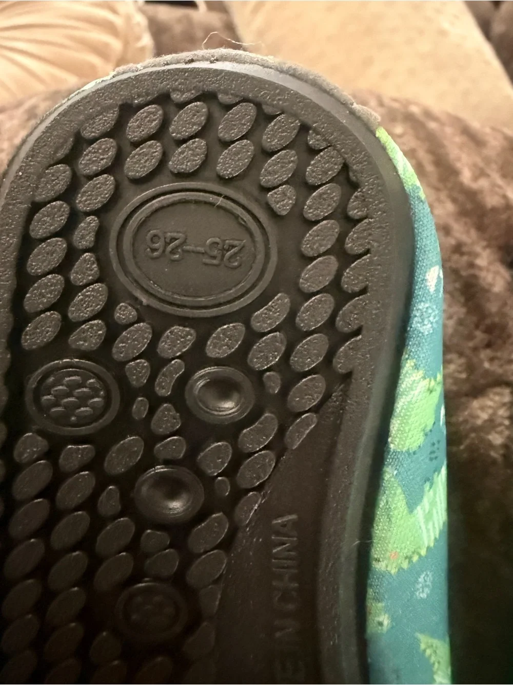 Kids' Green Patterned Water Shoes
